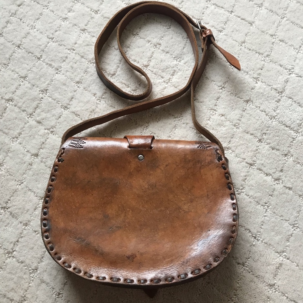 Vintage Boho Brown Leather Mini Bag - Picture 2 of 4